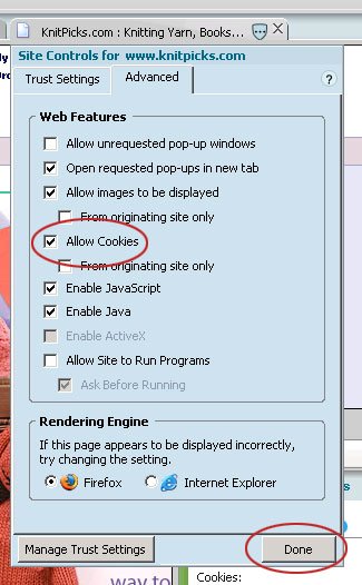 NET Allow Cookies