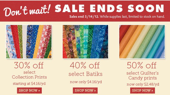 Sales End Soon