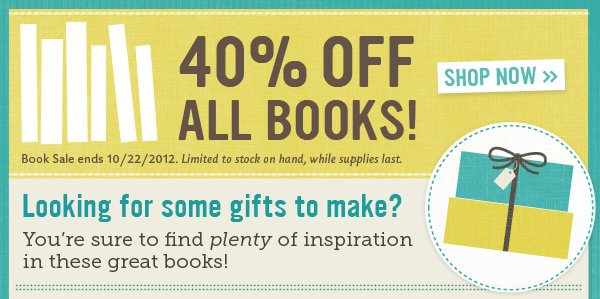 40% Off All Books at Connecting Threads