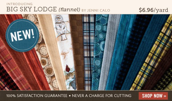 Introducing Big Sky Lodge Flannel Fabric by Jenni Calo