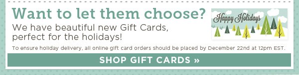 Beautiful Gift Cards for the Holidays