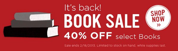 40% Off Select Books