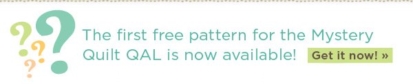 First Free Pattern for the Mystery QAL is Available!