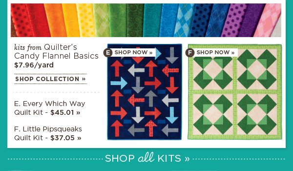 Kits from Quilter's Candy Flannel Basics